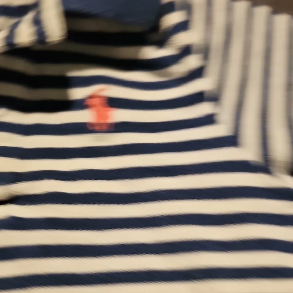 Polo Ralph Lauren Navy White Striped Polo Blue White 12 Months Toddler Shirt